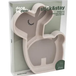 Assiette silicone avec ventouse lalee sable