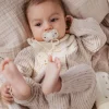 Attache sucette bébé chaîne birdies beige
