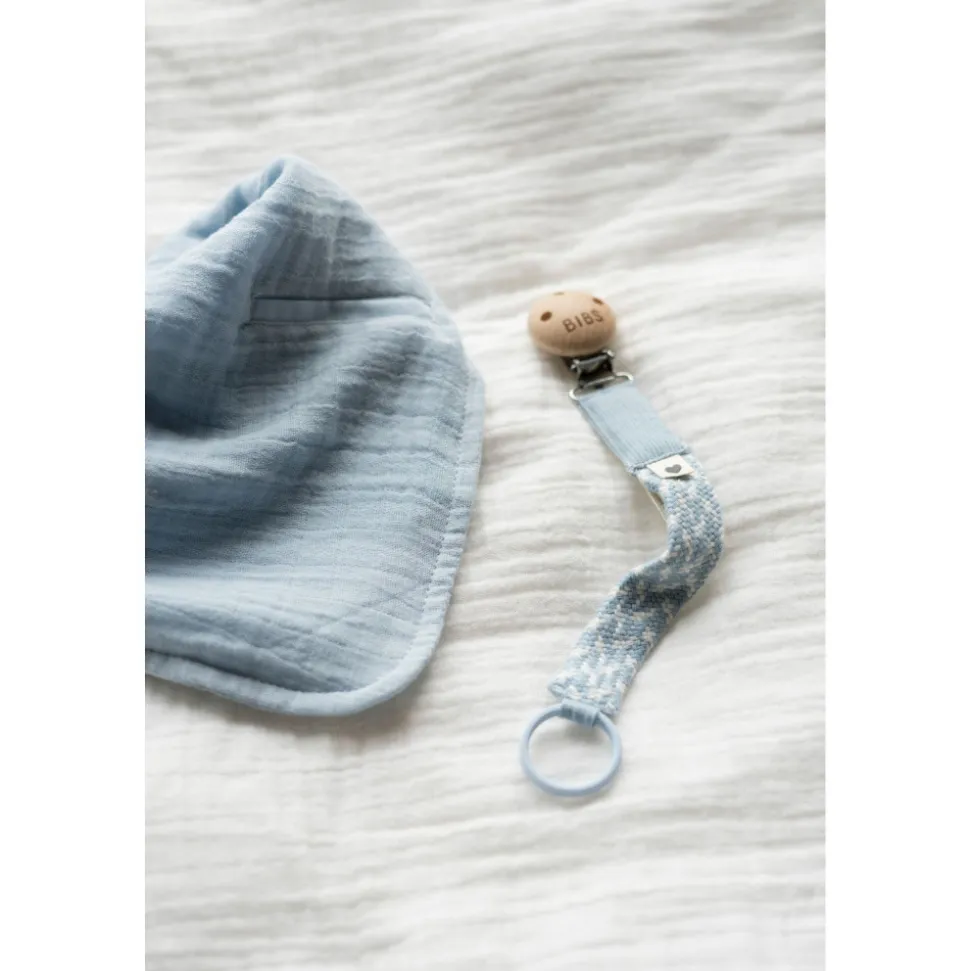 Attache sucette petrol et baby blue