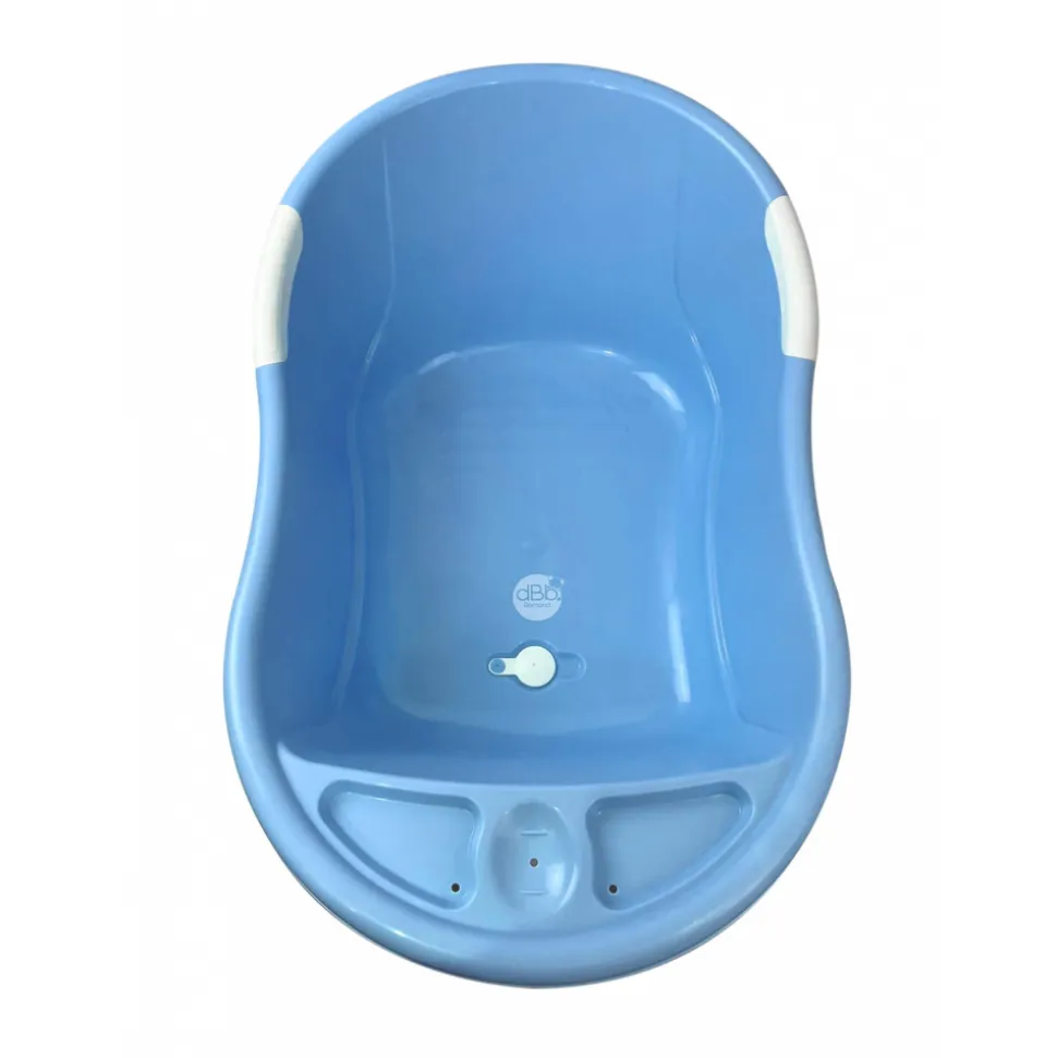 Baignoire bébé avec vidange bleue