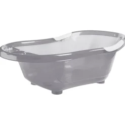 Baignoire bébé grise avec vidange + support de baignoire