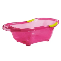 Baignoire bébé rose pailletée avec vidange