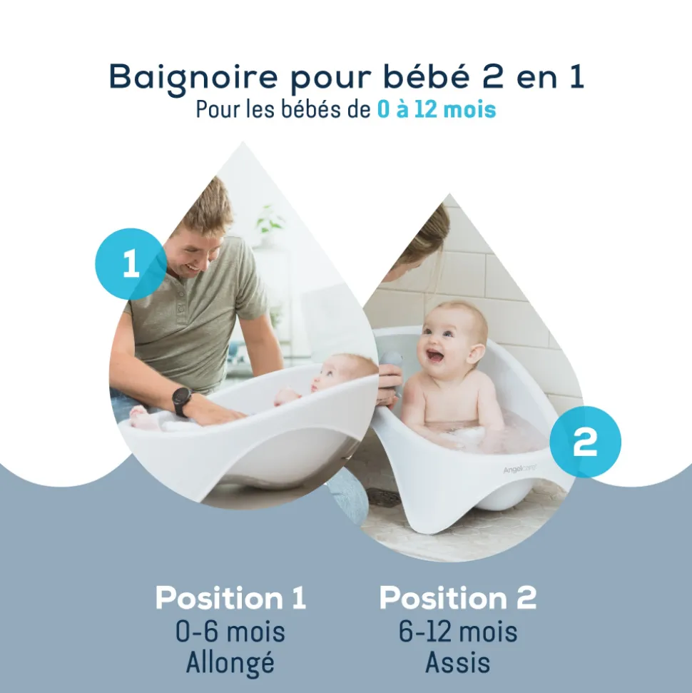 Baignoire bébé évolutive 2 en 1