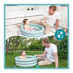 Baignoire gonflable évolutive aqua dots grise