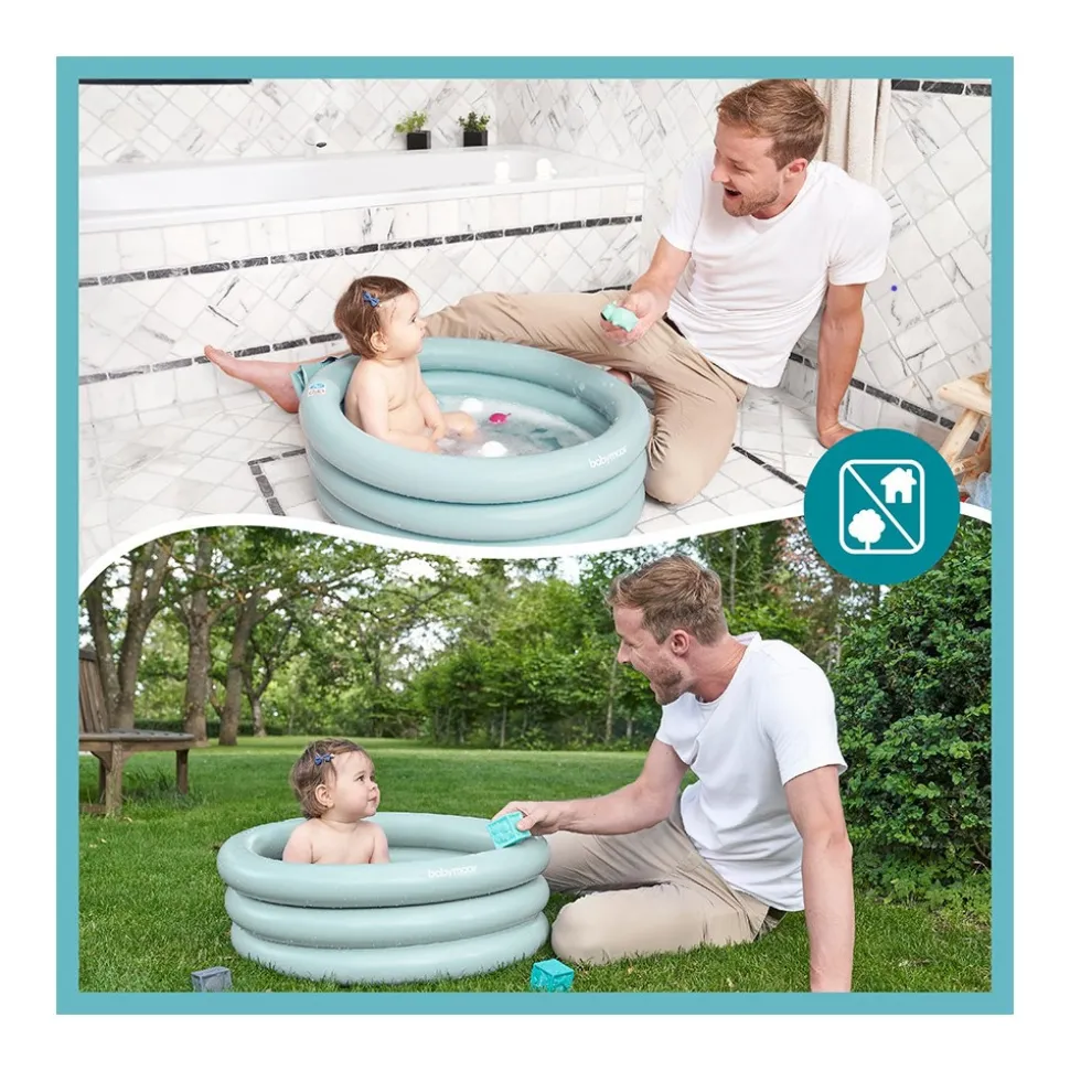 Baignoire gonflable évolutive aqua dots grise