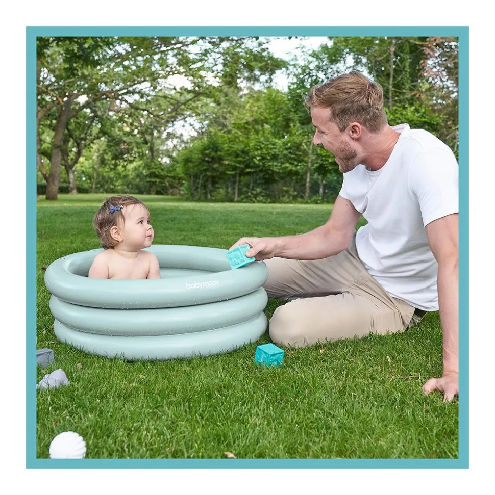 Baignoire gonflable évolutive aqua dots grise