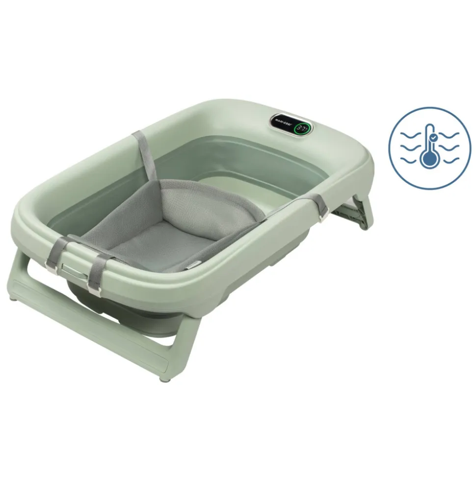 Baignoire indigo plus + insert nouveau-né sage green