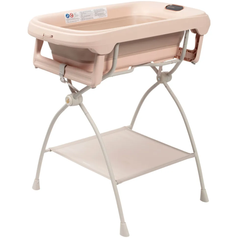 Baignoire indigo plus + insert nouveau-né sage green + support de baignoire