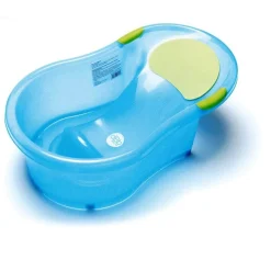 Baignoire 0-6 mois bleue pailletée + transat intégré