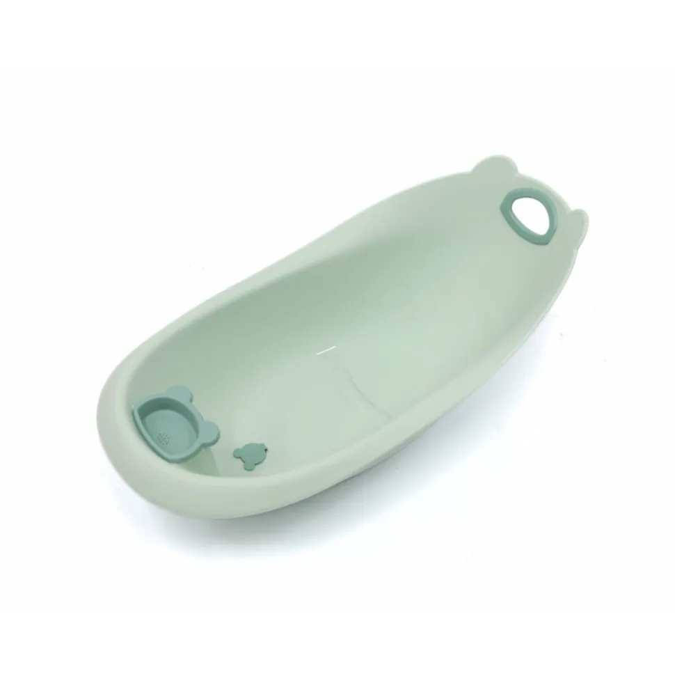Baignoire ourson vert sauge + support de baignoire