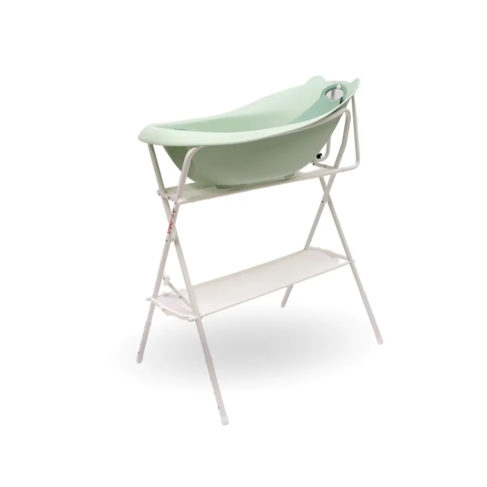 Baignoire ourson vert sauge + support de baignoire