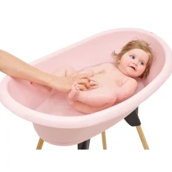 Baignoire vasco avec pied et tuyau rose