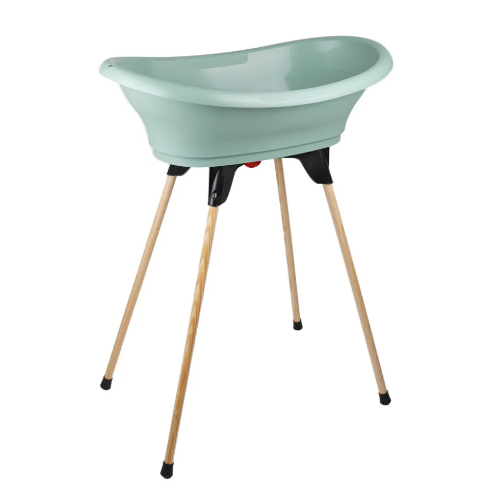 Baignoire vasco avec pied et tuyau vert sauge