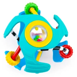 Balle de préhension bébé bleu