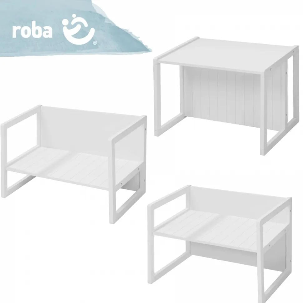 Banc enfant 2 en 1 blanc