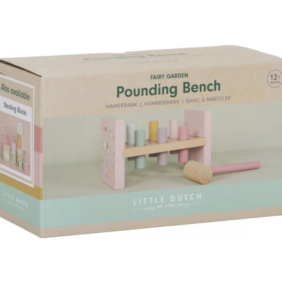 Banc à marteler en bois fsc - fairy garden
