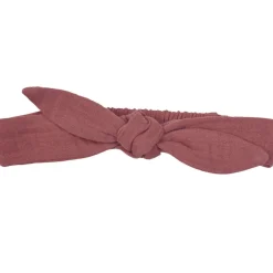 Bandeau élastiqué à nouer - gaze marsala