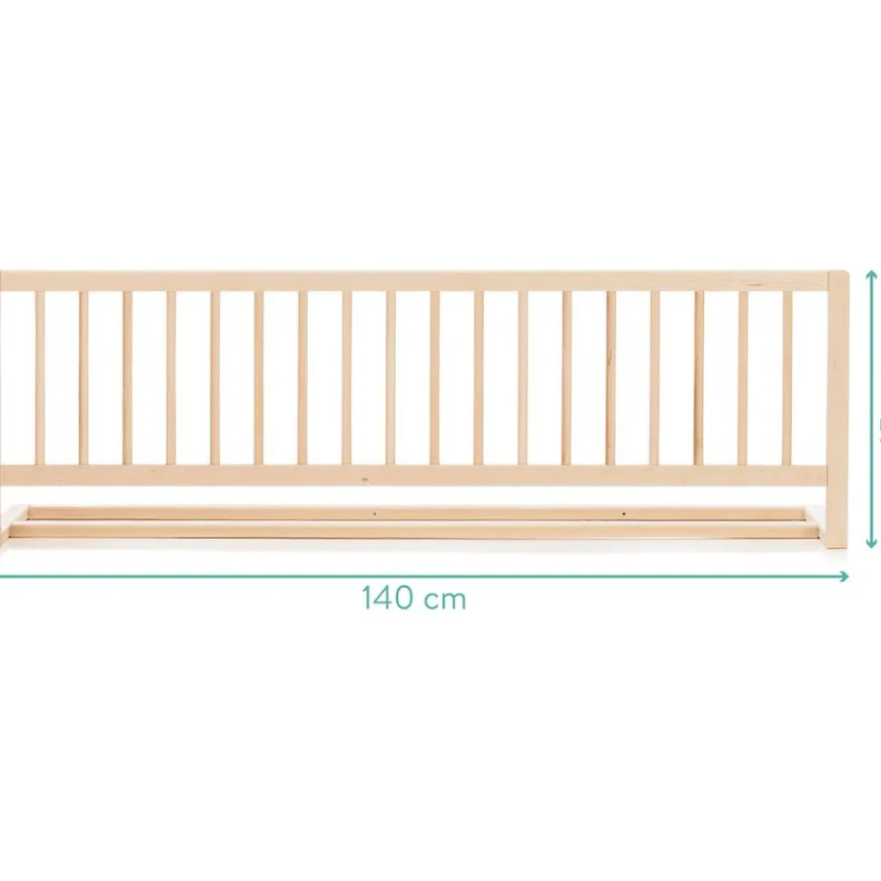 Barrière de lit en bois 45x140 cm lilly bois clair