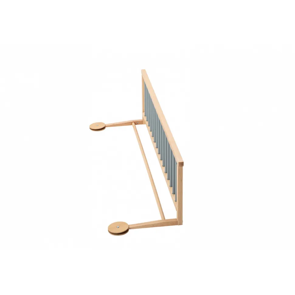 Barrière de lit enfant bois 35 x 127 cm audrey hybride bleu gris
