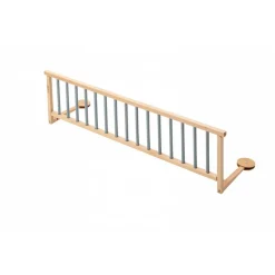 Barrière de lit enfant bois 35 x 127 cm audrey hybride bleu gris