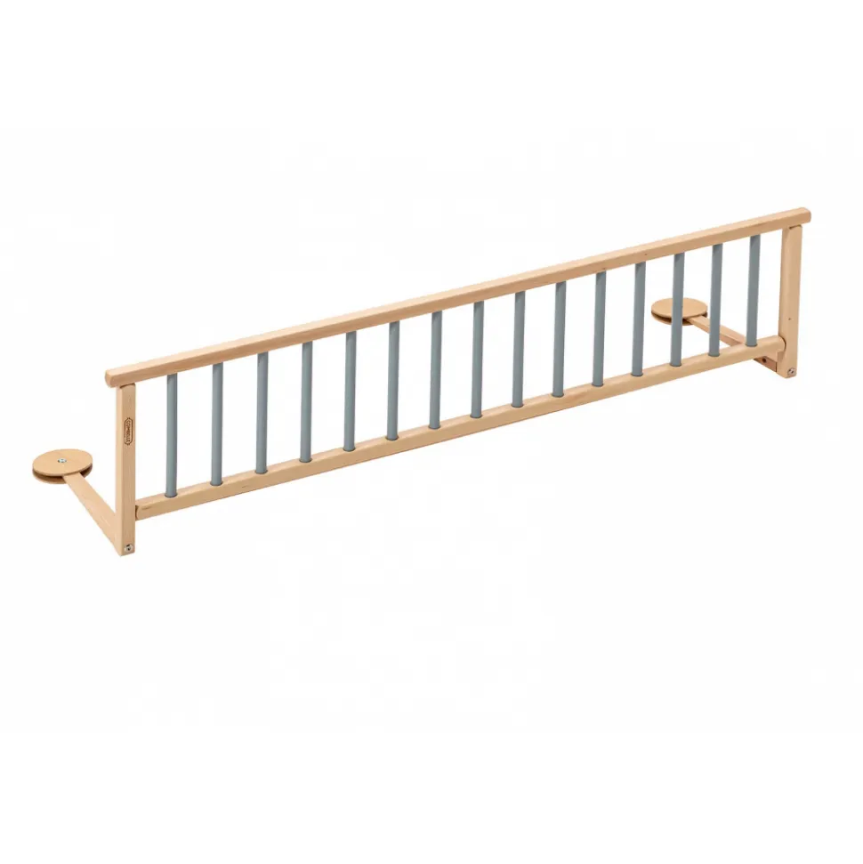 Barrière de lit enfant bois 35 x 127 cm audrey hybride bleu gris