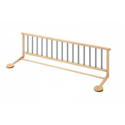 Barrière de lit enfant bois 35 x 127 cm audrey hybride bleu gris