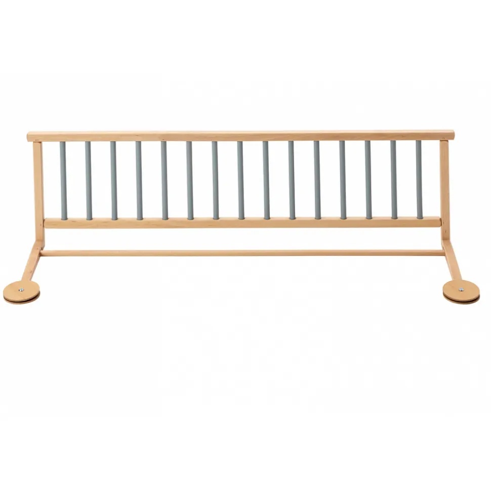 Barrière de lit enfant bois 35 x 127 cm audrey hybride bleu gris