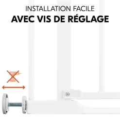 Barrière d'escalier clear step 2 avec extension +21 cm white