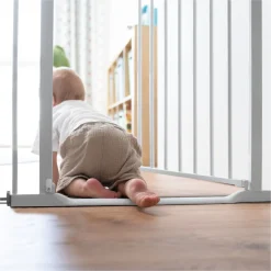 Barrière d'escalier clear step 2 avec extension +21 cm white