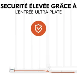 Barrière d'escalier clear step 2 avec extension +21 cm white