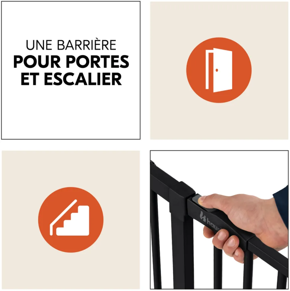 Barrière d'escalier clear step 2 black
