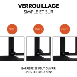 Barrière d'escalier clear step 2 black
