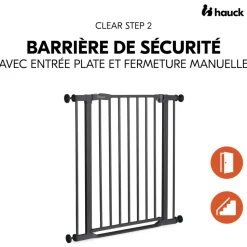 Barrière d'escalier clear step 2 black