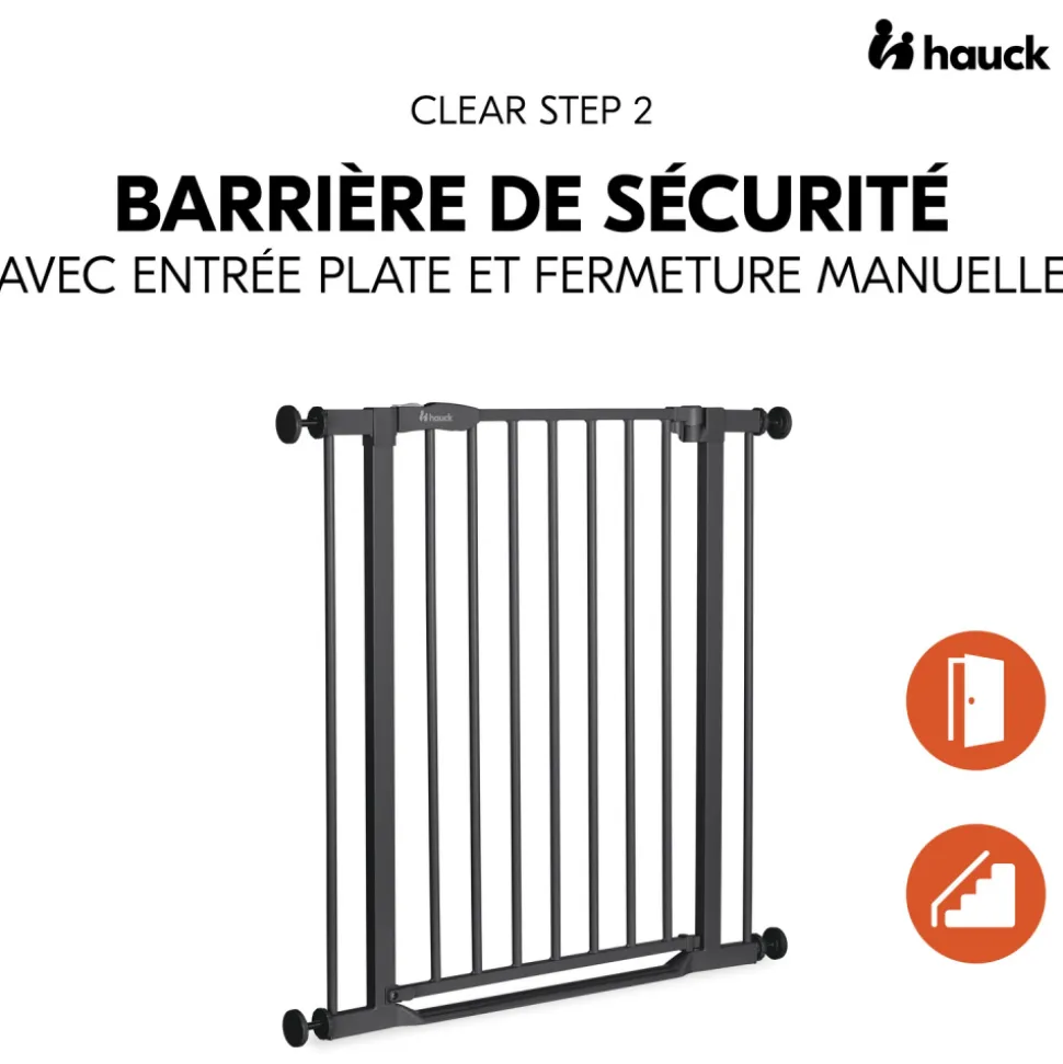 Barrière d'escalier clear step 2 black