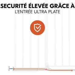 Barrière d'escalier clear step autoclose 2 avec extention +9 cm white