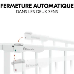 Barrière d'escalier clear step autoclose 2 avec extention +9 cm white