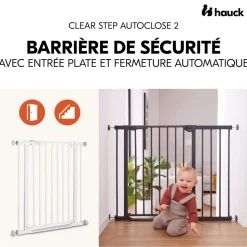Barrière d'escalier clear step autoclose 2 white