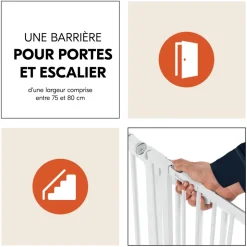 Barrière d'escalier open n stop 2 white