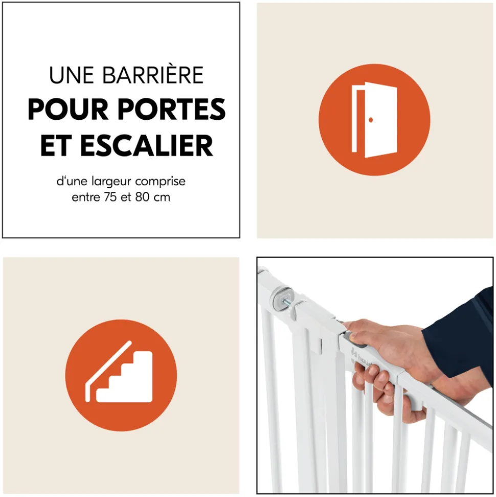 Barrière d'escalier open n stop 2 white