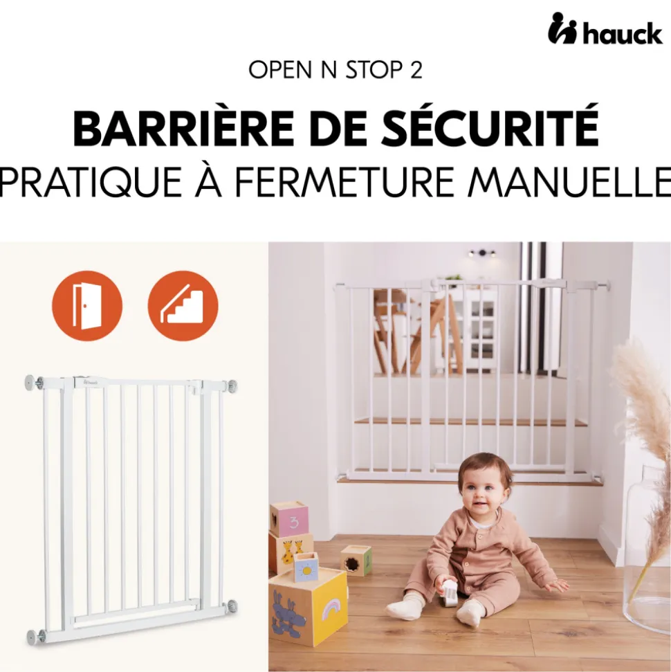 Barrière d'escalier open n stop 2 white