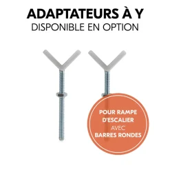 Barrière d'escalier open n stop 2 avec extention +9 cm white