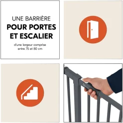 Barrière d'escalier open n stop 2 dark-grey