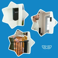 Barrière de sécurité automatique safe & pass 75-81,5 cm fixation pression