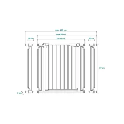 Barrière de sécurité truus slim gris