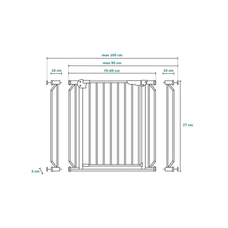 Barrière de sécurité truus slim gris