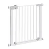 Barrière enfant 73–80 cm + extension 14 cm pour atteindre 94 cm, métal, auto close, fixation pression à 4 points, blanc