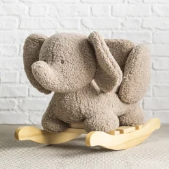 Bascule bouclette teddy eléphant taupe