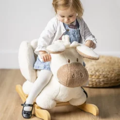 Bascule teddy âne écru