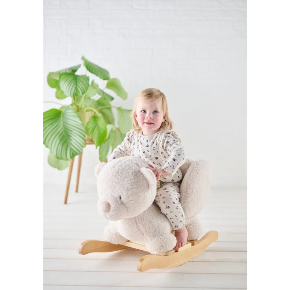Bascule teddy ours écru bouclettes