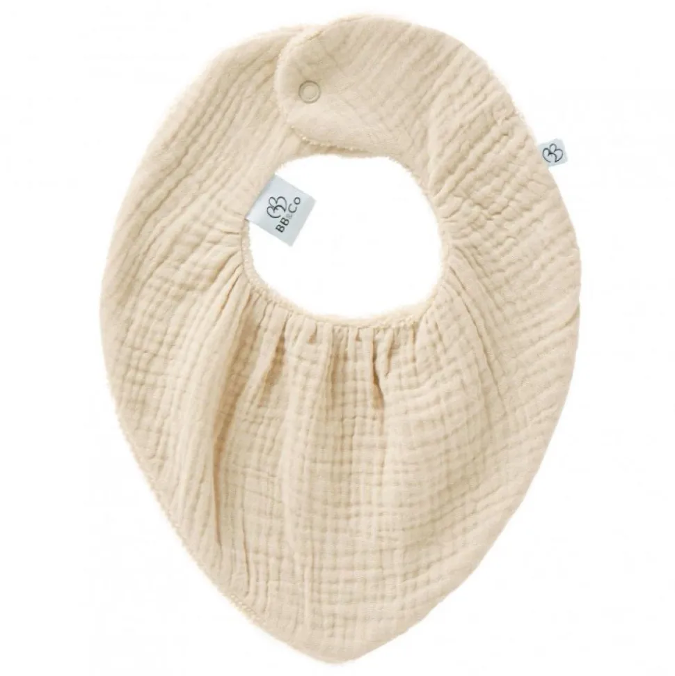 Bavoir bandana réversible biscuit